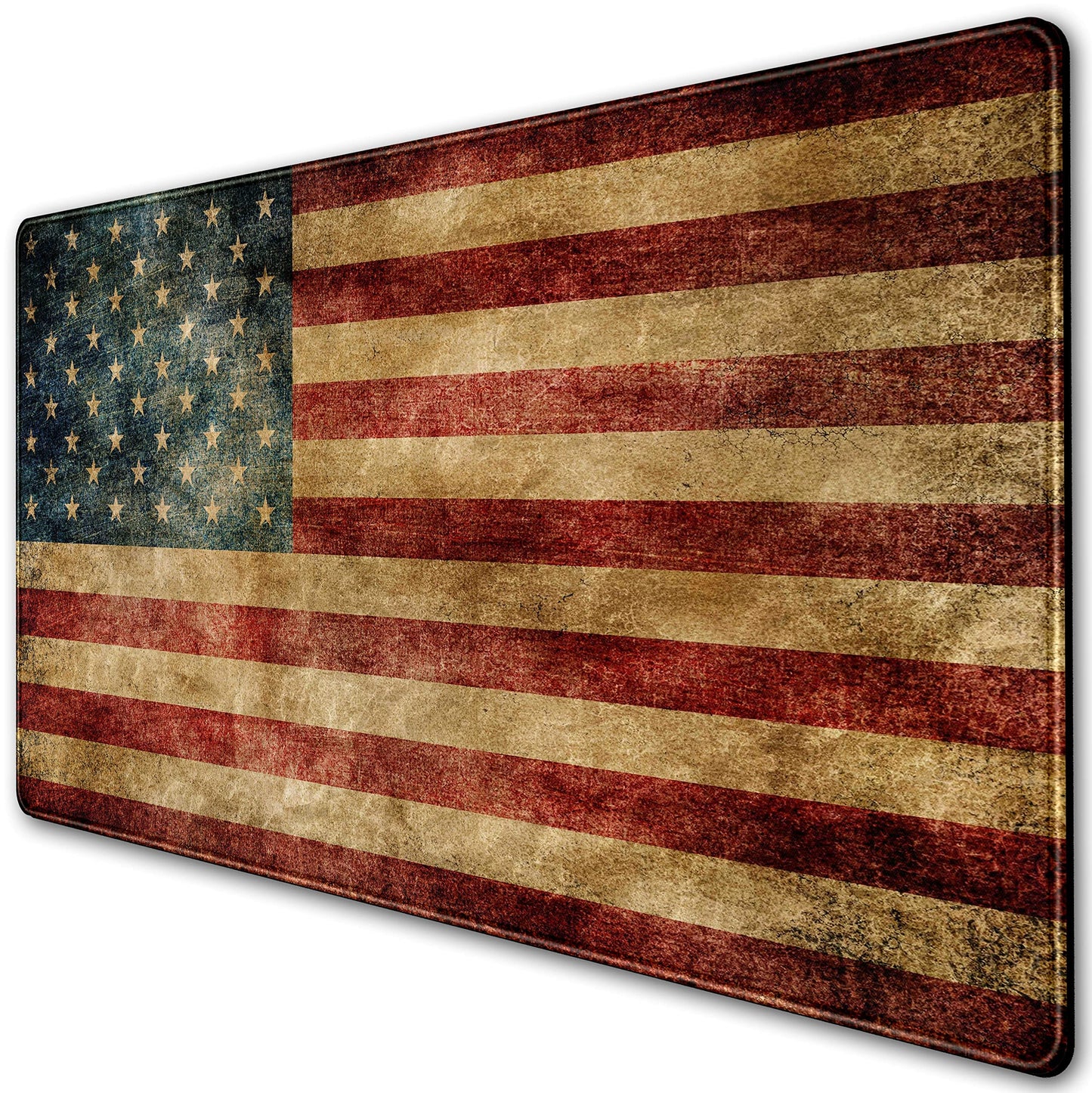 Desk Mat, Extended Gaming Mouse Pad, Large Keyboard Mouse Mat XXL, American Flag Full Desktop