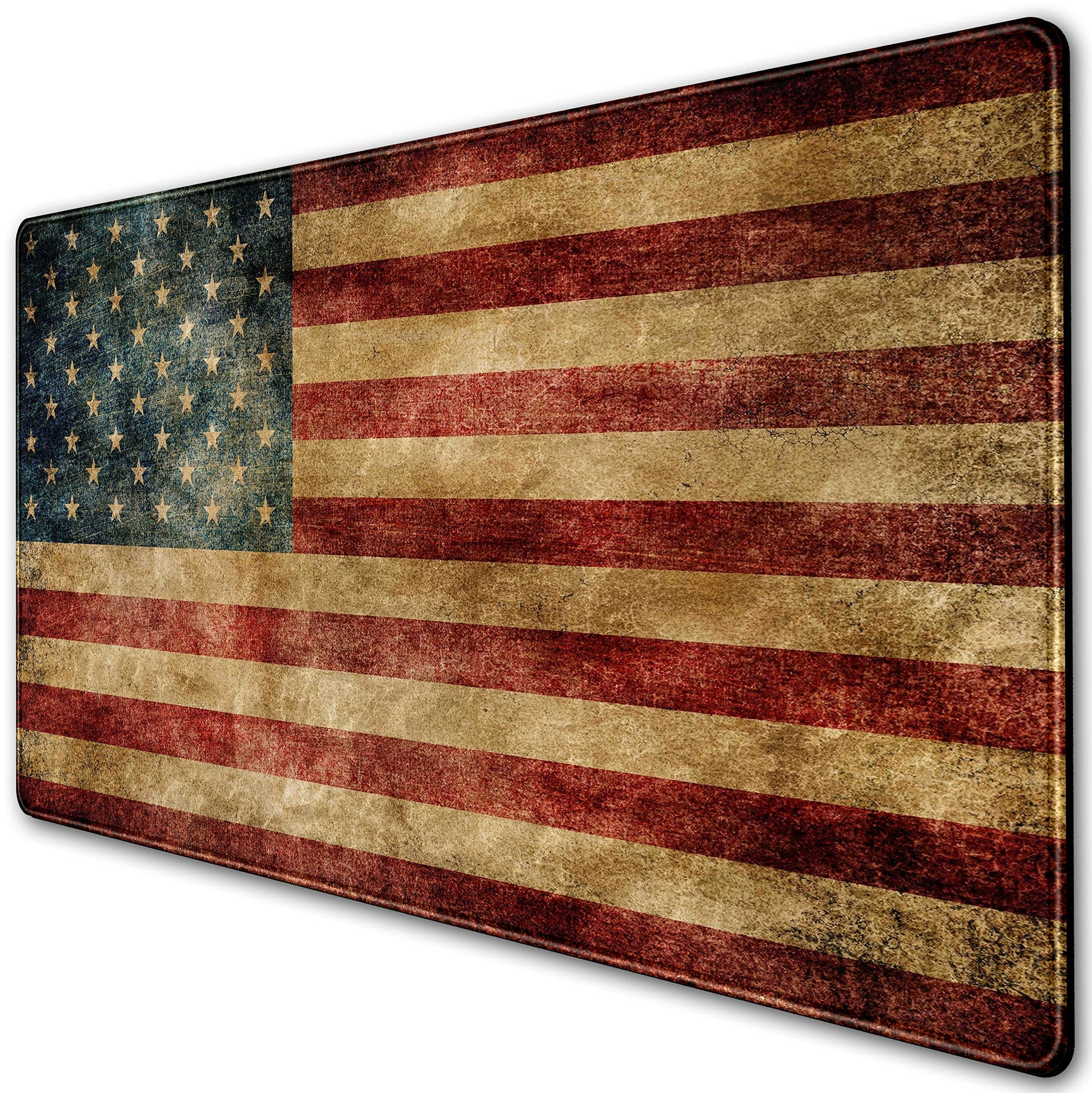 Desk Mat, Extended Gaming Mouse Pad, Large Keyboard Mouse Mat XXL, American Flag Full Desktop
