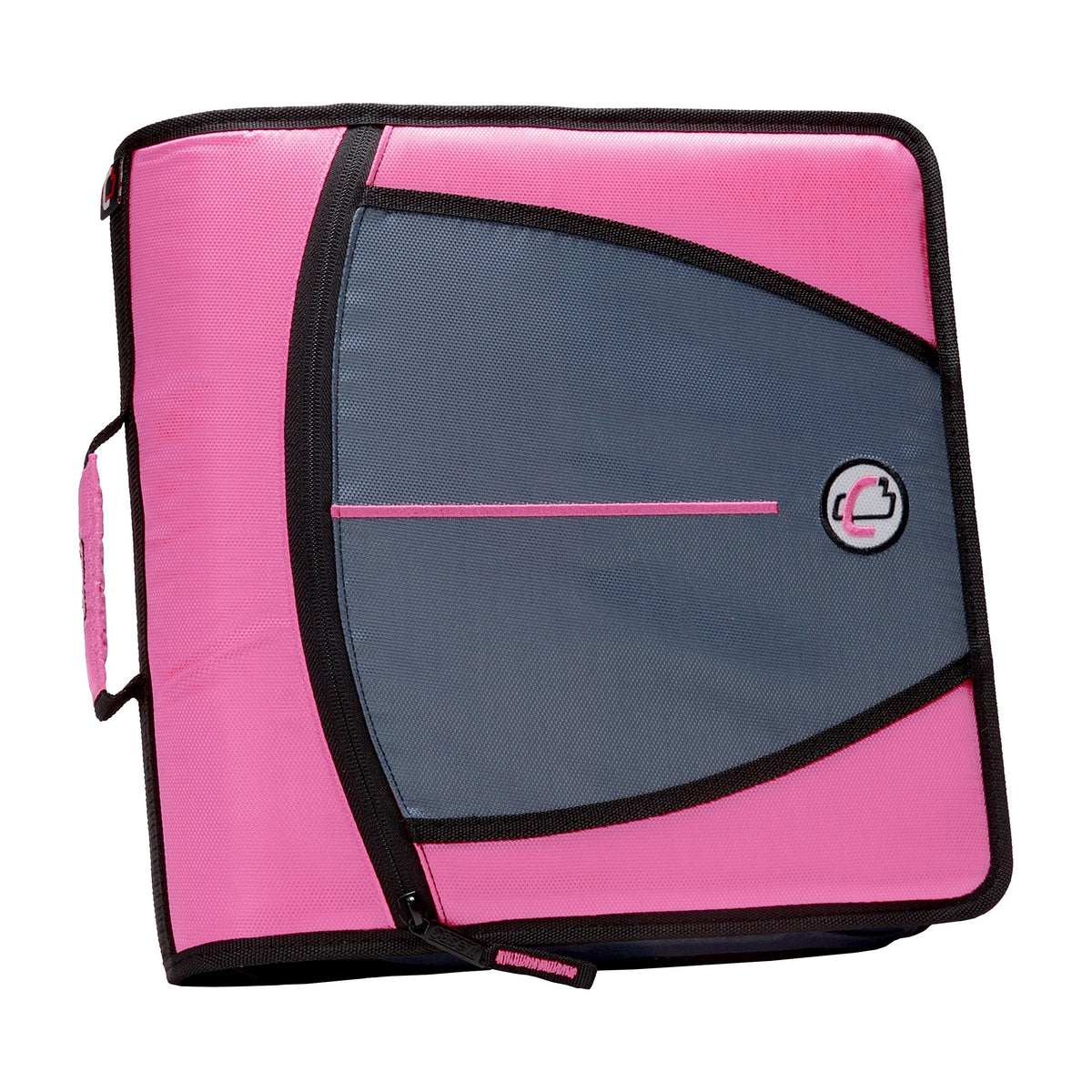Case-it School Zipper Binder | 3-Inch O-Rings | 600-Sheet | D-146 Pink