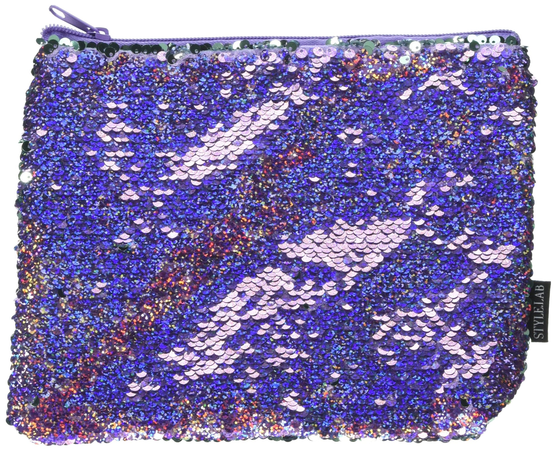 Style.Lab by Fashion Angels Magic Sequin Pouch - Purple/Seafoam