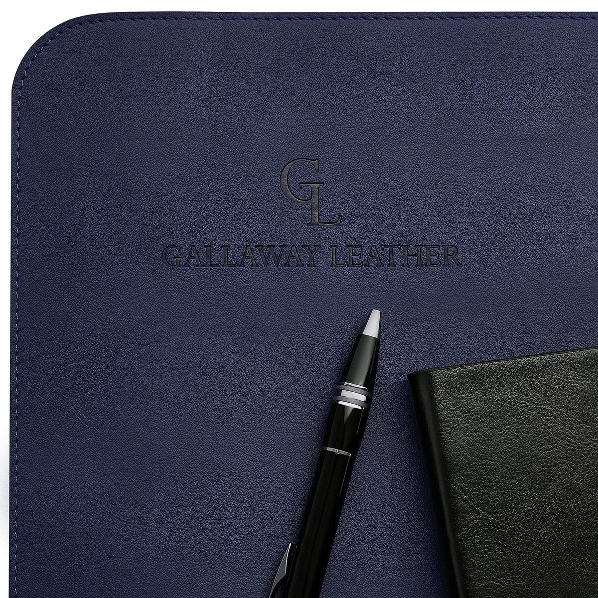 Gallaway Leather Desk Mat,Desk Writing Pad - Office Desk Pad, Large 36" x 17" Navy Blue, Desk Mats