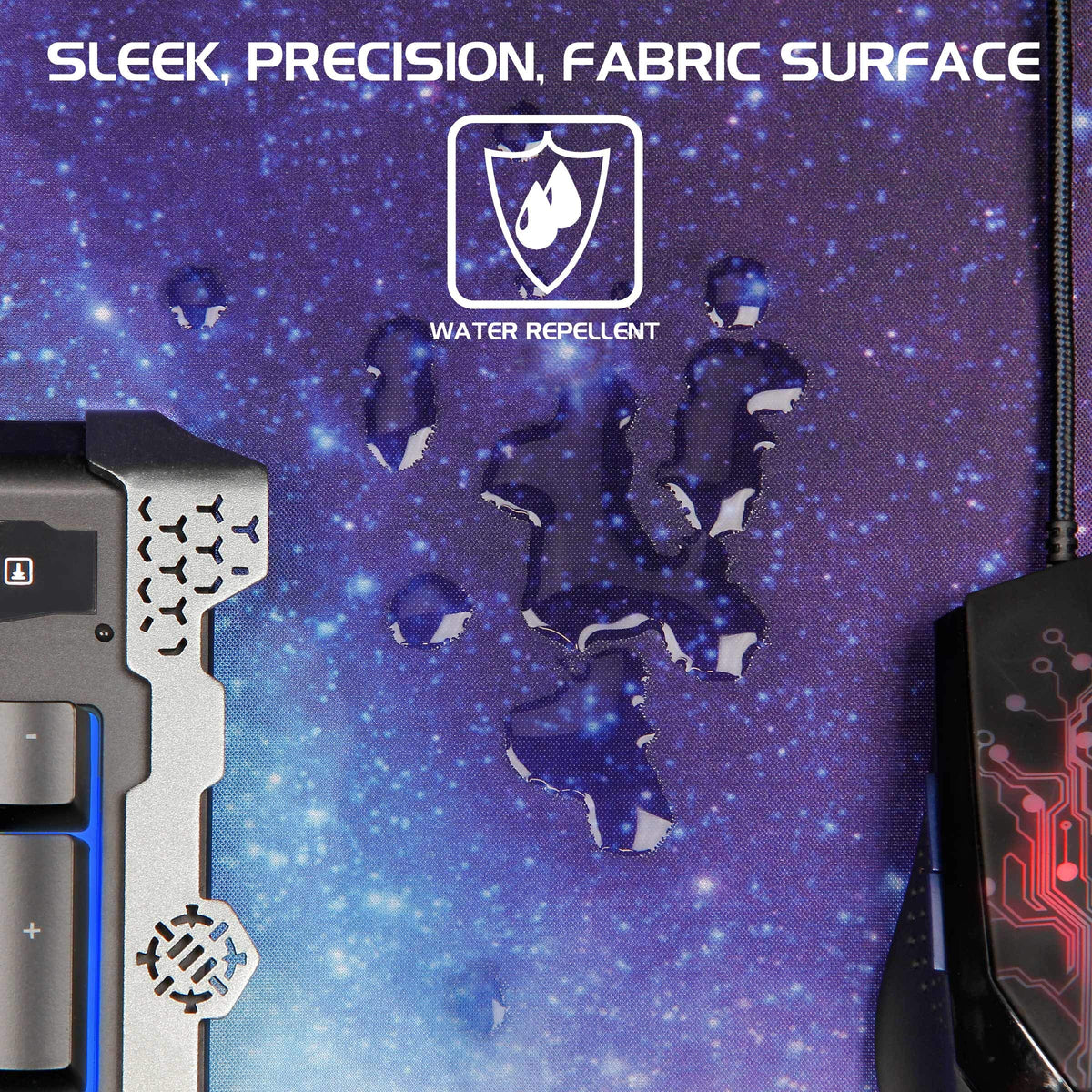 ENHANCE XXXL Gaming Computer Desk Mat - 3XL Large Mouse Mat (48x24 Mouse Pad) Cushion Padding for