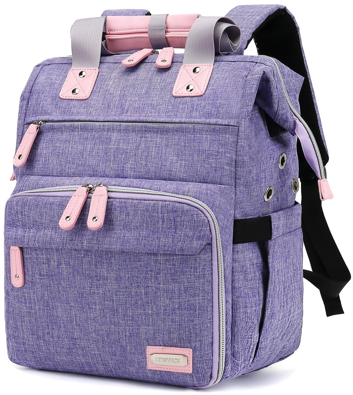LTINVECK Knitting Bag Backpack,Yarn Storage Organizer Travel Crochet Bag,Large Capacity Tote Bag