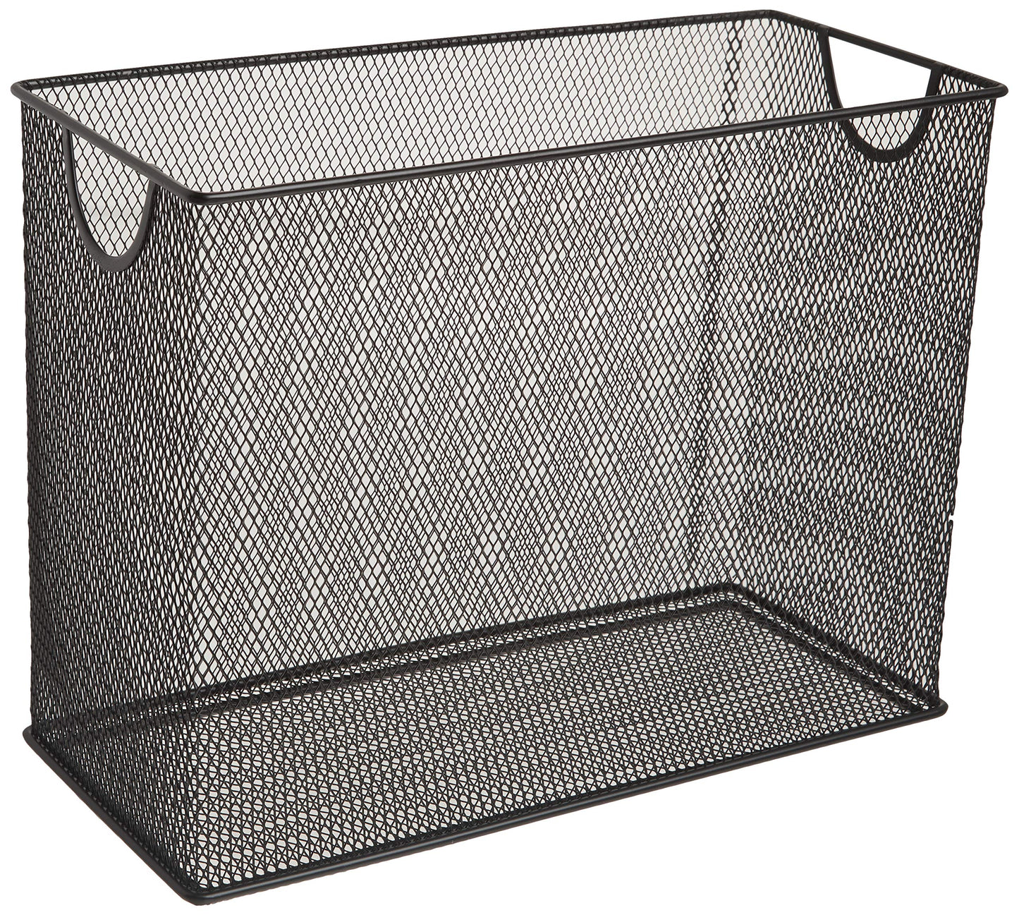 U Brands Desktop Hanging File Organizer, Metal, Black, Letter Size