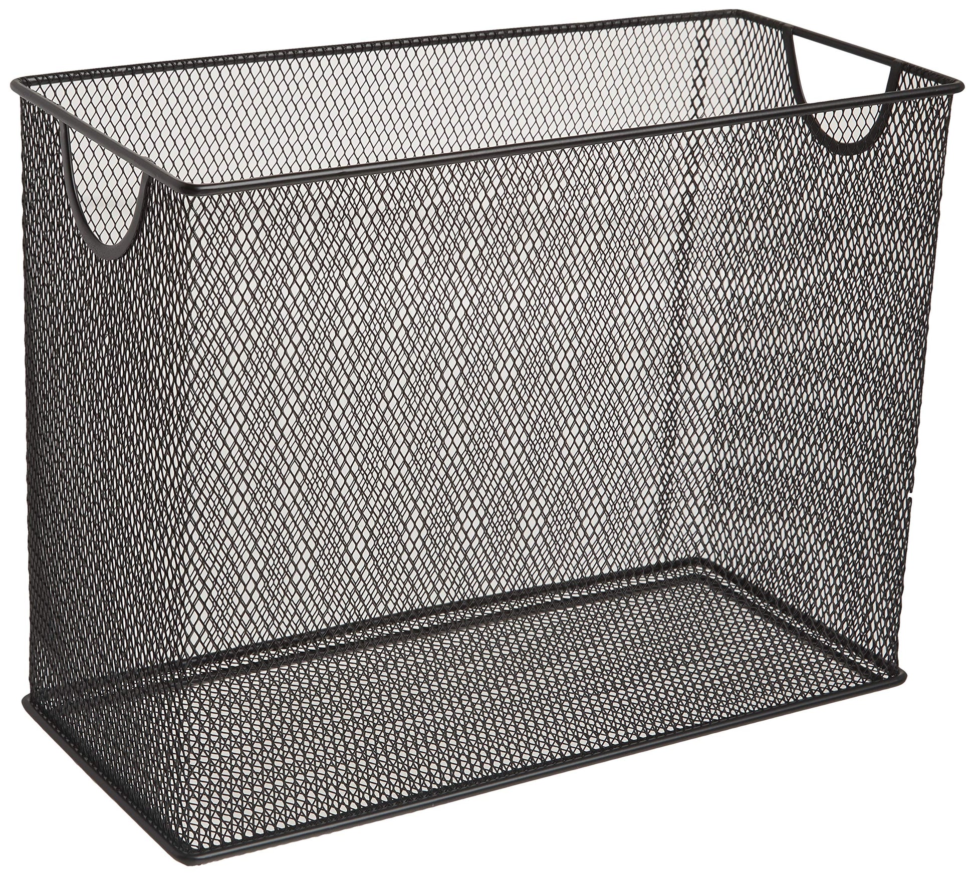U Brands Desktop Hanging File Organizer, Metal, Black, Letter Size