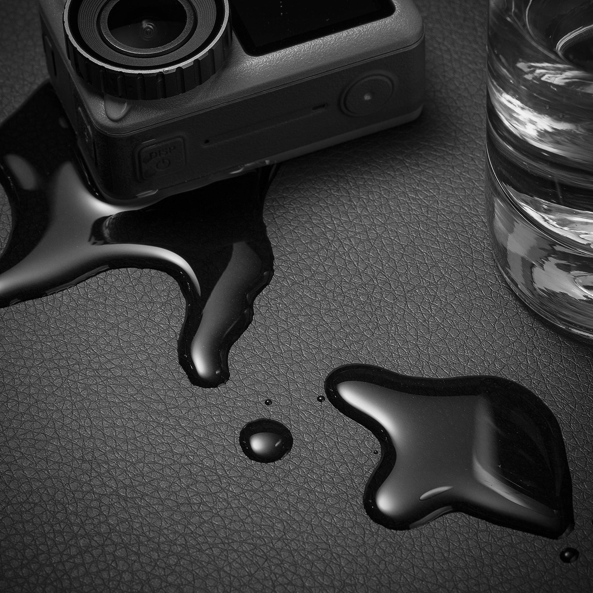 Nekmit Leather Desk Blotter Pad 24 x 14 Inches, Flat, Non-Slip, Waterproof, Black