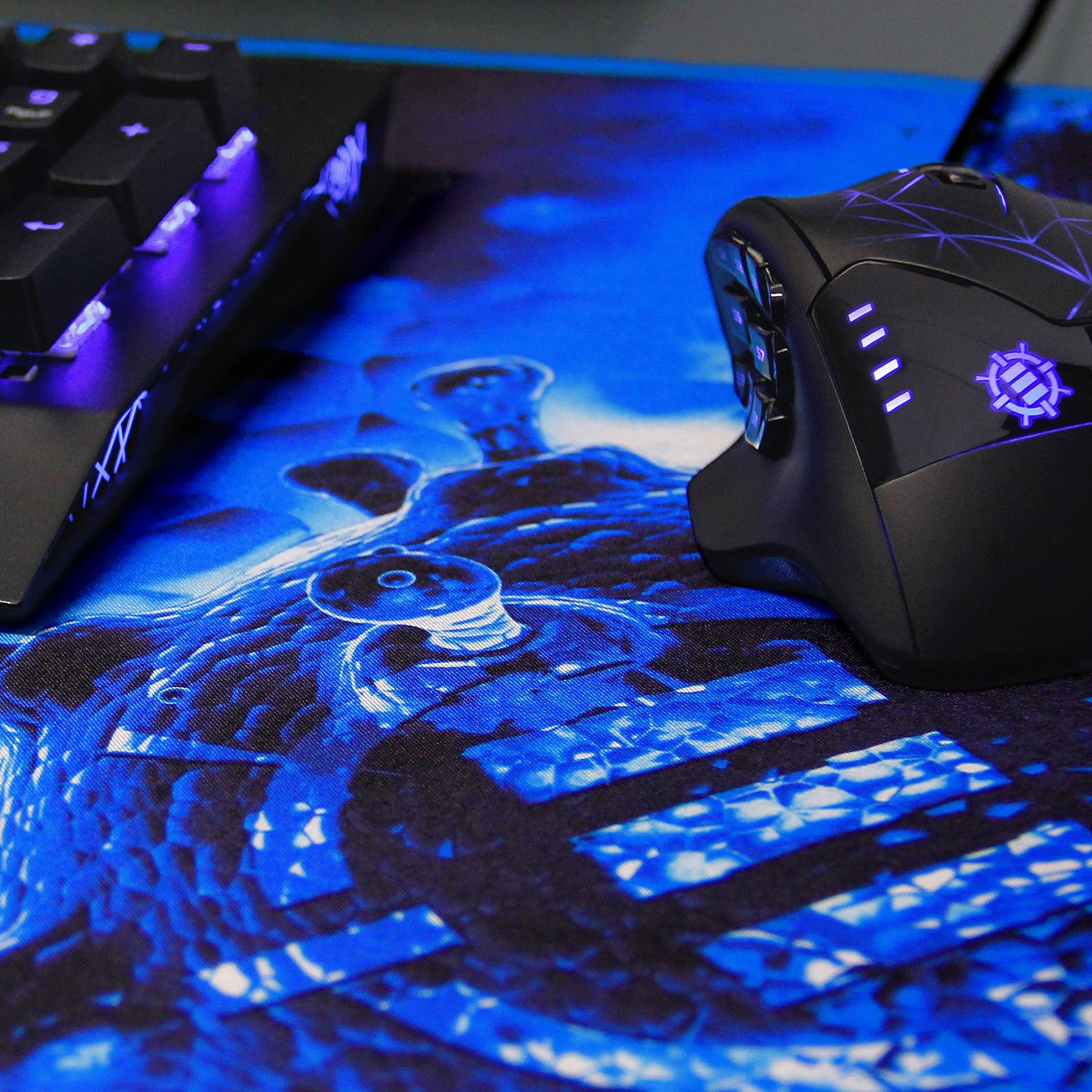ENHANCE Pathogen Extra Large Gaming Mouse Pad (31.5 x 13.75 in) - Extended Mousepad with Anti-Fray