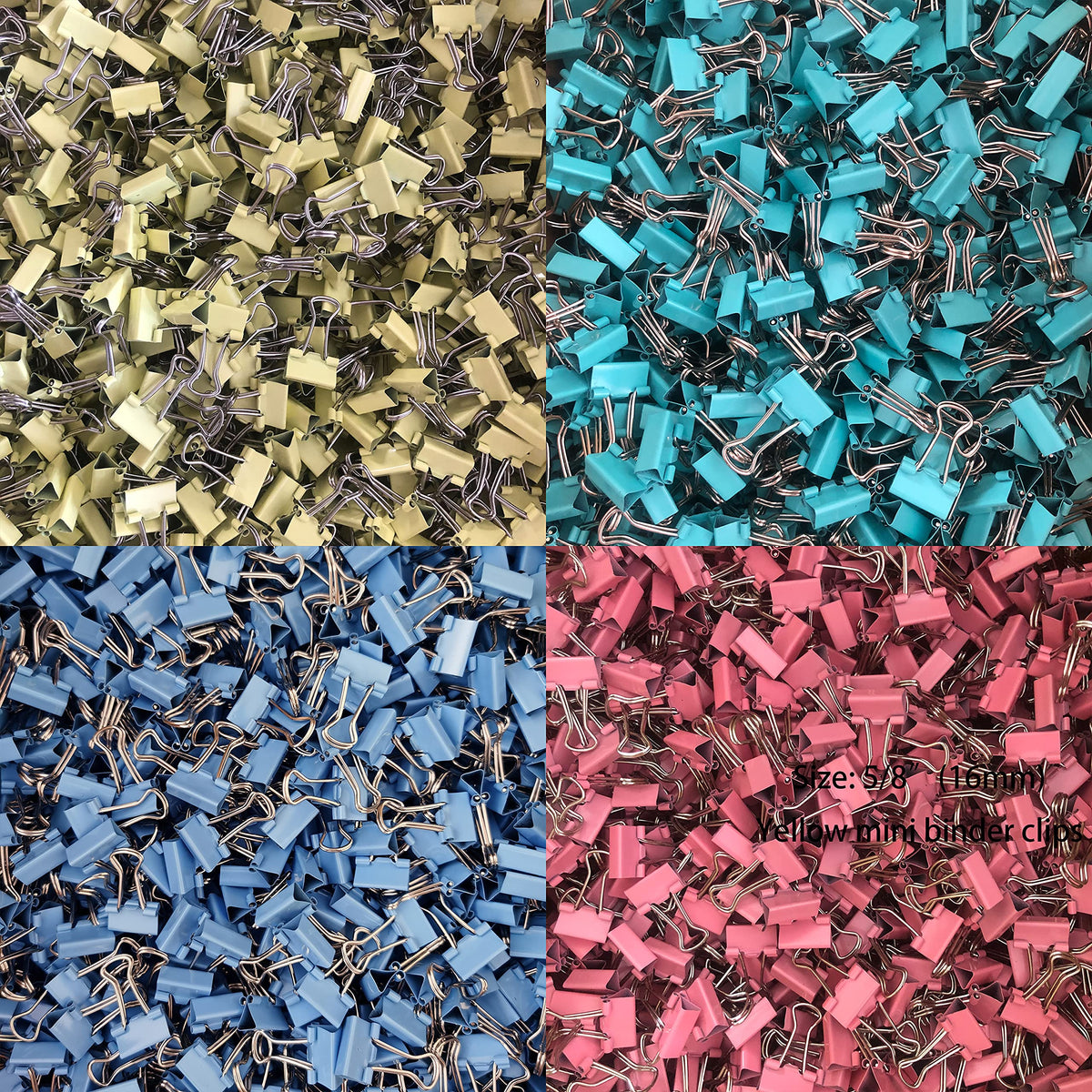 Mini Binder Clips, 5/8" / 0.6 inches / 15 mm a Little Bit Scratch Paper Clips 40 PCS (40 PCS, Mix)