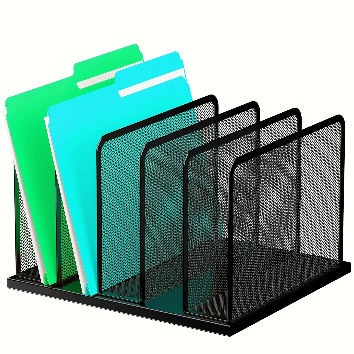 Kuntine.B Desk File Organizer Upright Mesh Desktop Organizer File Sorter Office Organization File