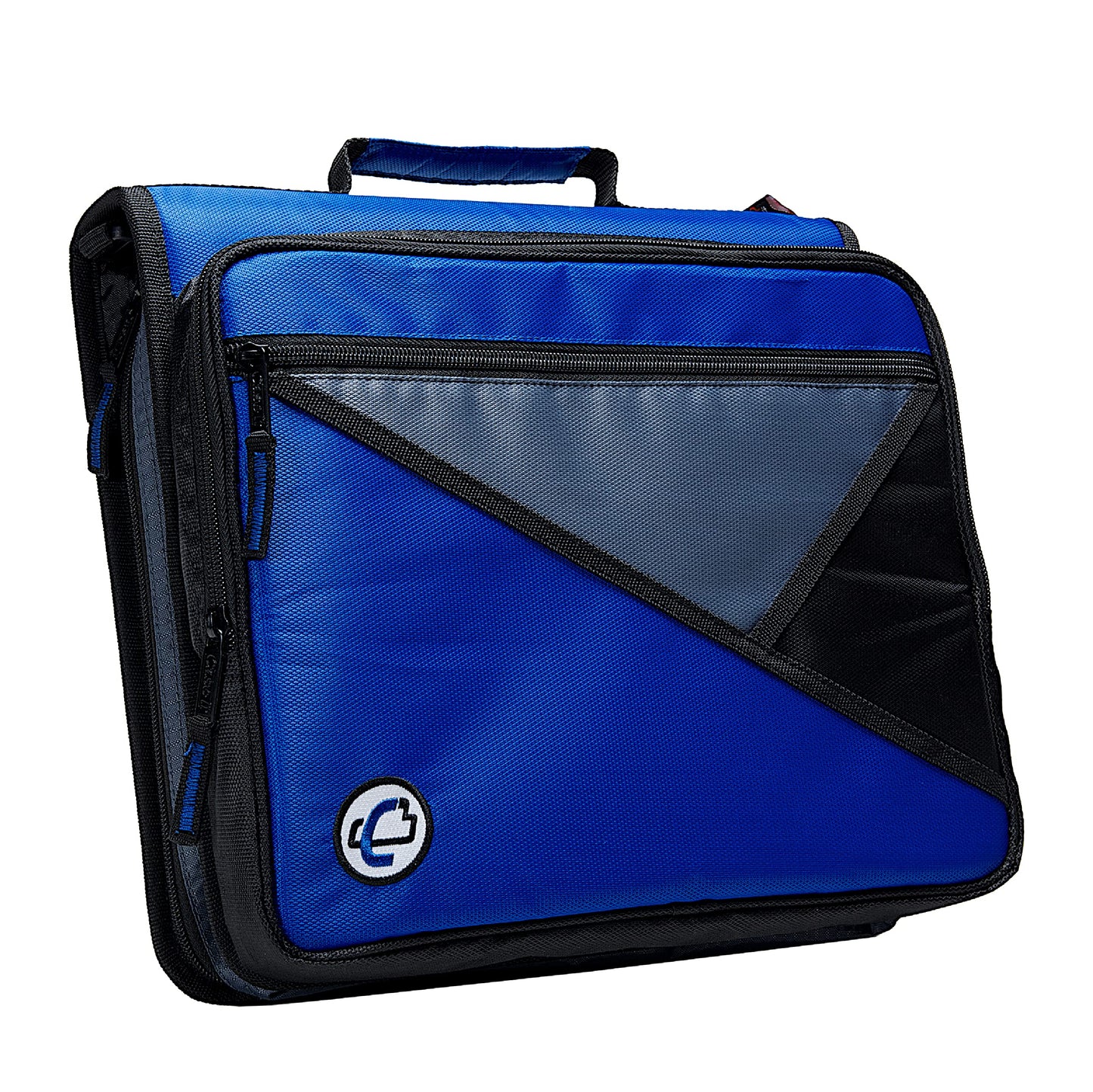 Case-it School Zipper Binder | 2-Inch O-Rings | 400-Sheet | LT-007 Blue