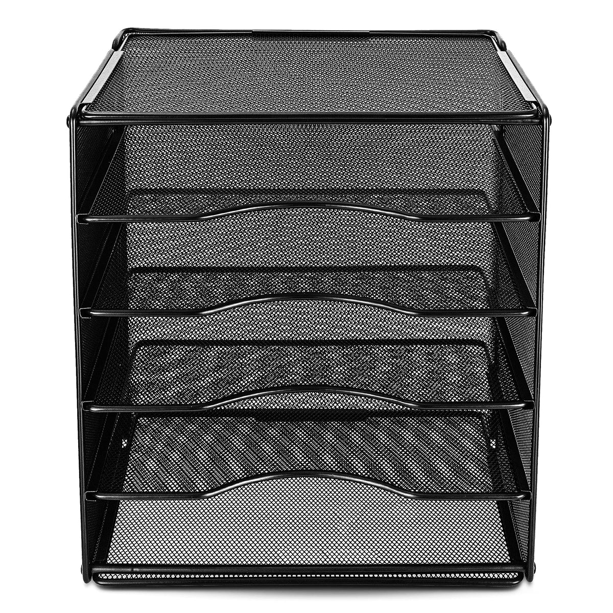 Amazon Basics 5-Tier Mesh Desk Organizer, File Holder, Paper Sorter for Office Supplies, Mail