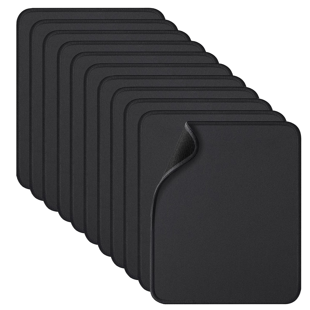 Zhithink 11 Pack Mouse Pad, 10.2''x8.2'' Computer Mousepad Bulk, Black