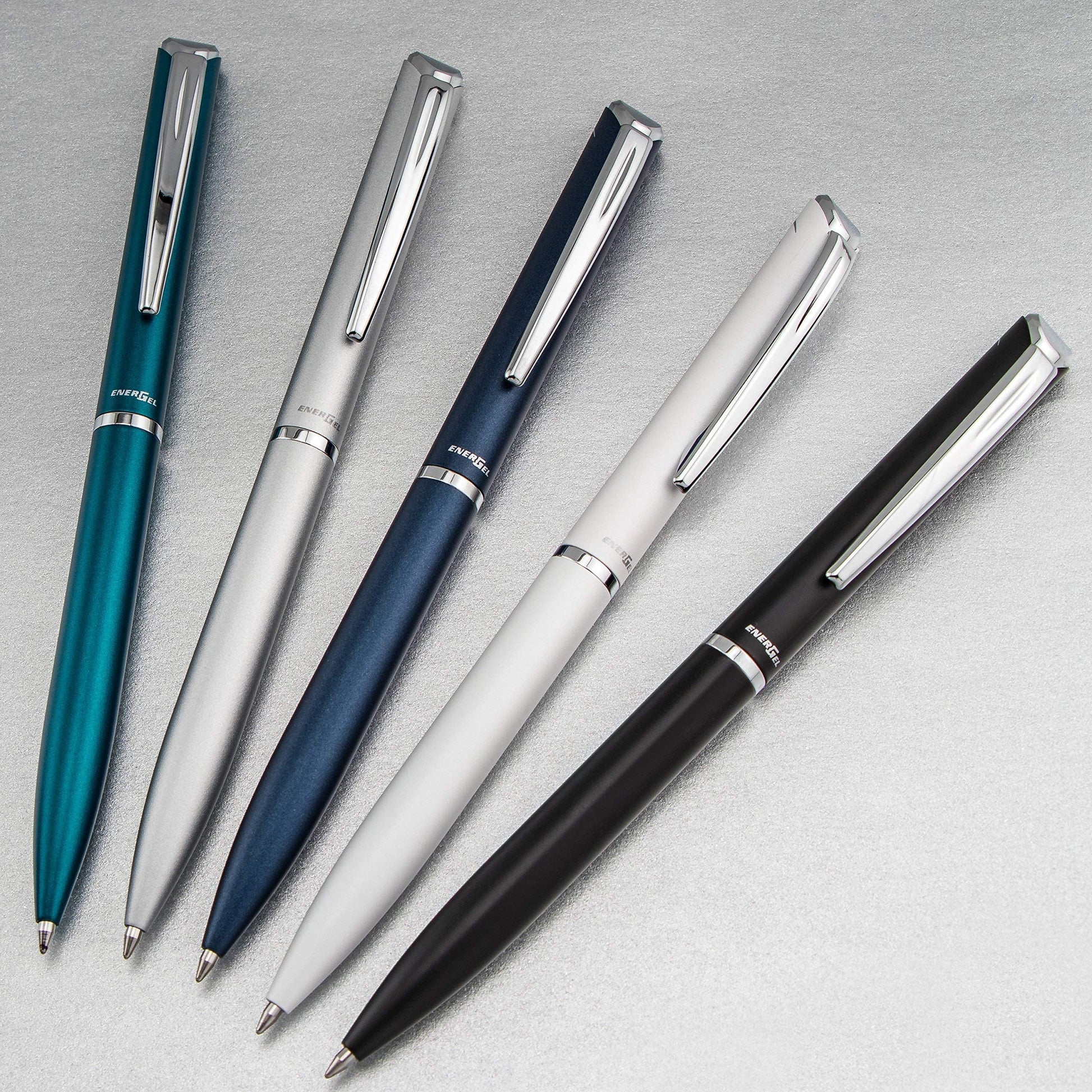 Pentel EnerGel Style Gel Pen, (0.7mm) Medium Line, Black Barrel, Black Ink, Gift Box w/Belly Band